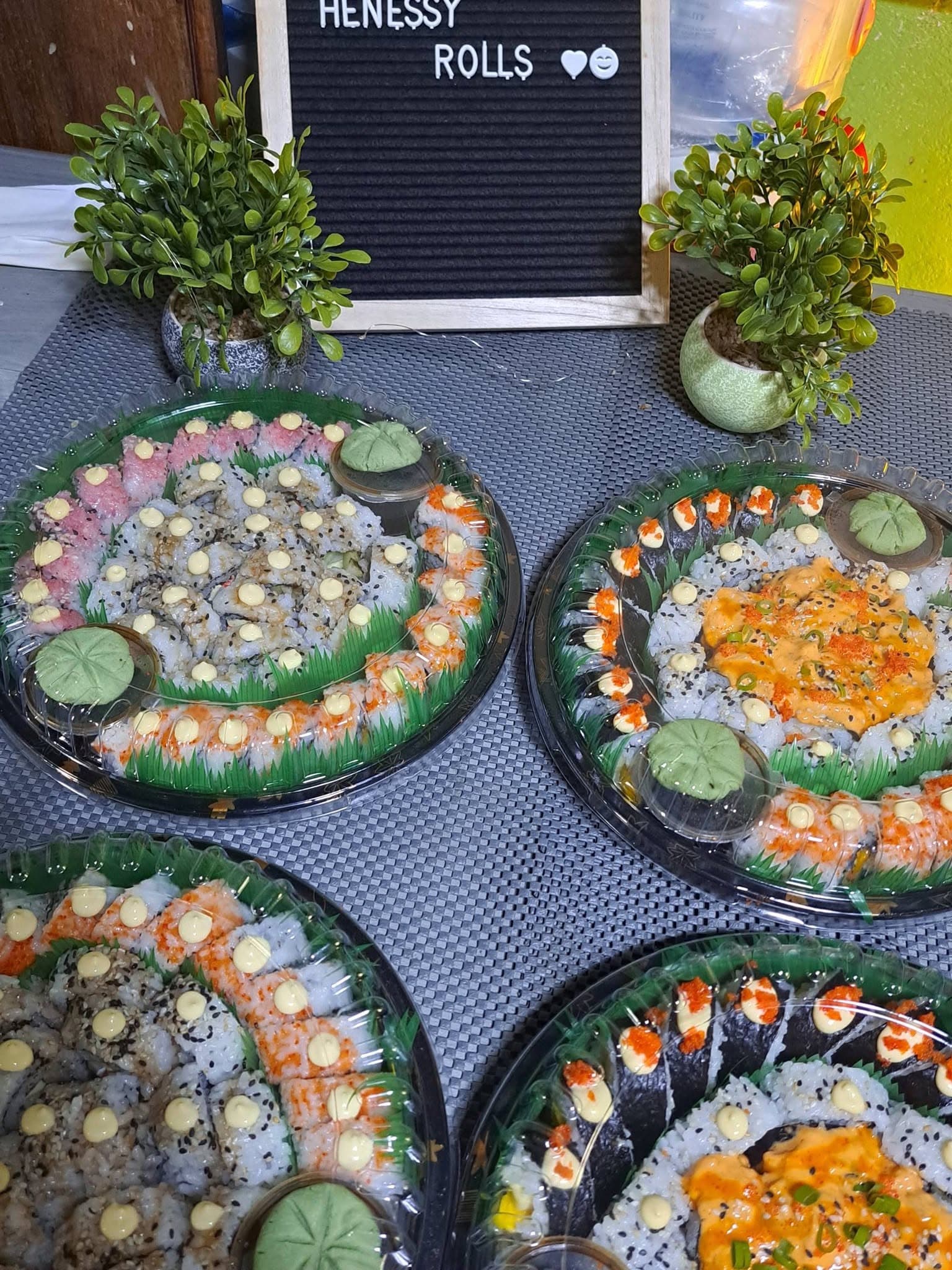 Freshly prepared Henessy Rølls sushi and kimbap order 37